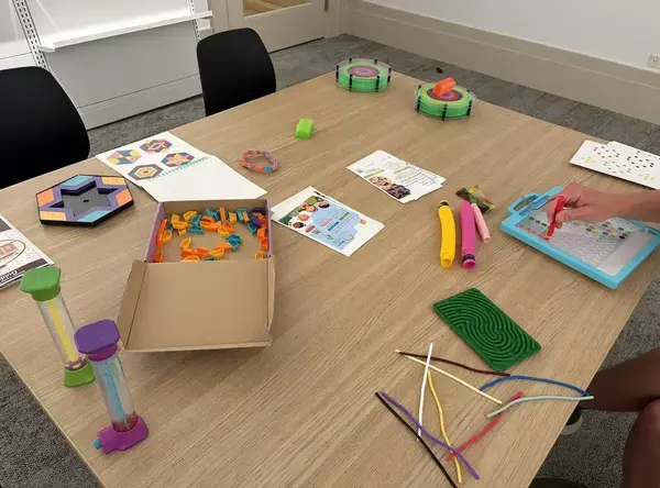 Sensory toys in Cool Down Room